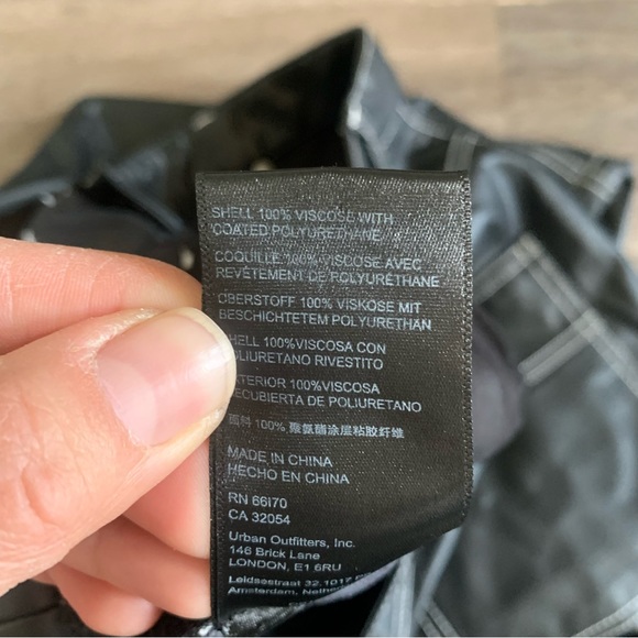 Free People  The It Factor Vegan Leather Wide Leg Pants size US 12 - Picture 6 of 12